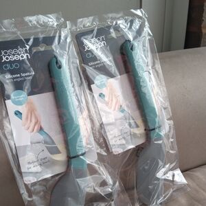Joseph Ribkoff Duo Silicone Spatula Set - Blue and Gray BOGO Perfect Cooking Up